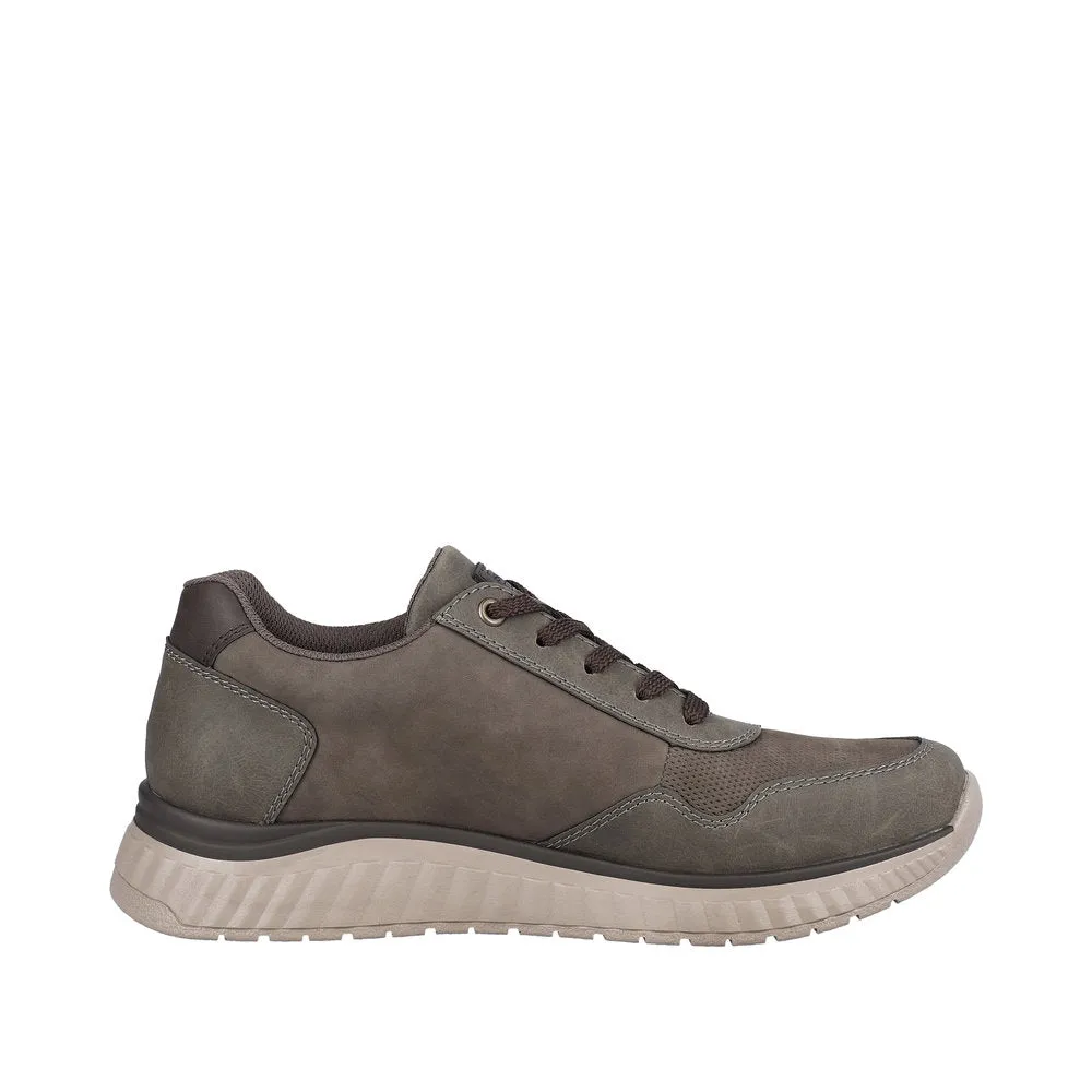 Rieker B0601-25 Mens Brown Zip & Lace Shoes