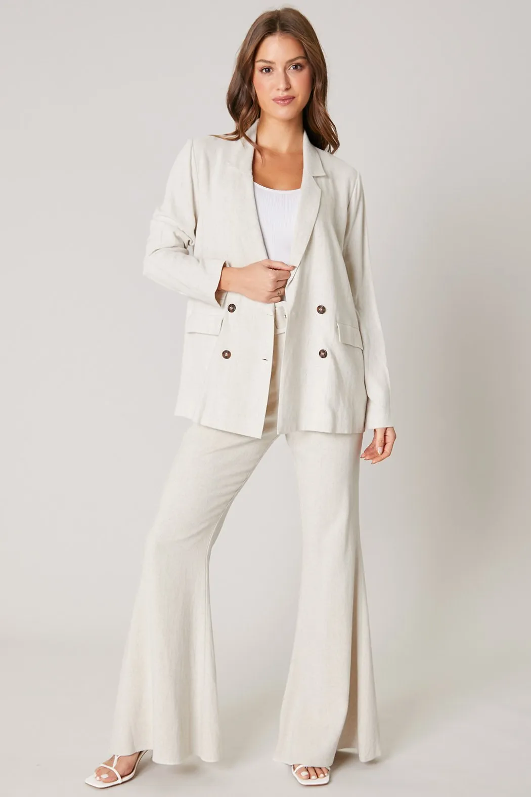 Saint Tropez Linen Bell Bottom Pants