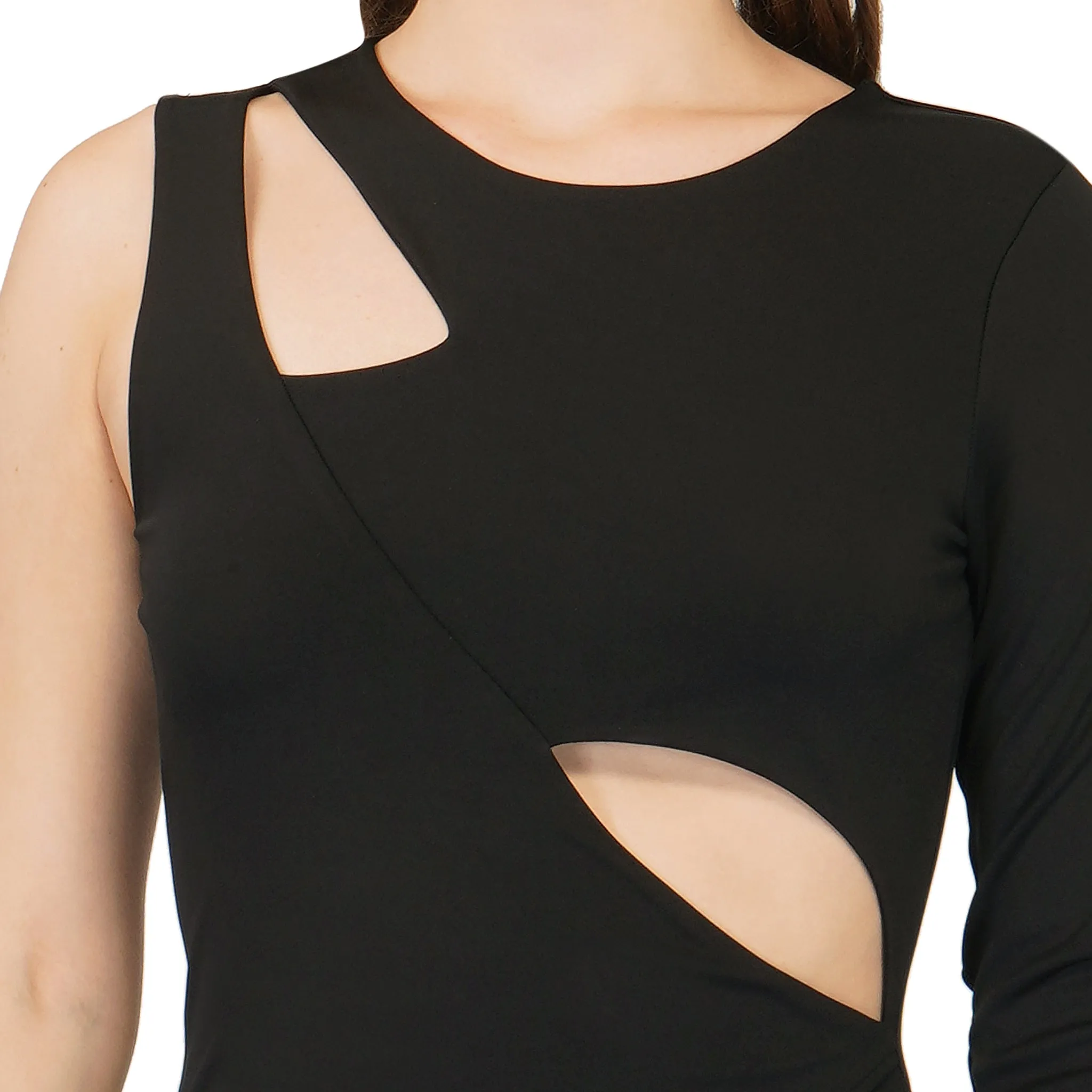 SLAY. Women's Black Asymmetric Dress