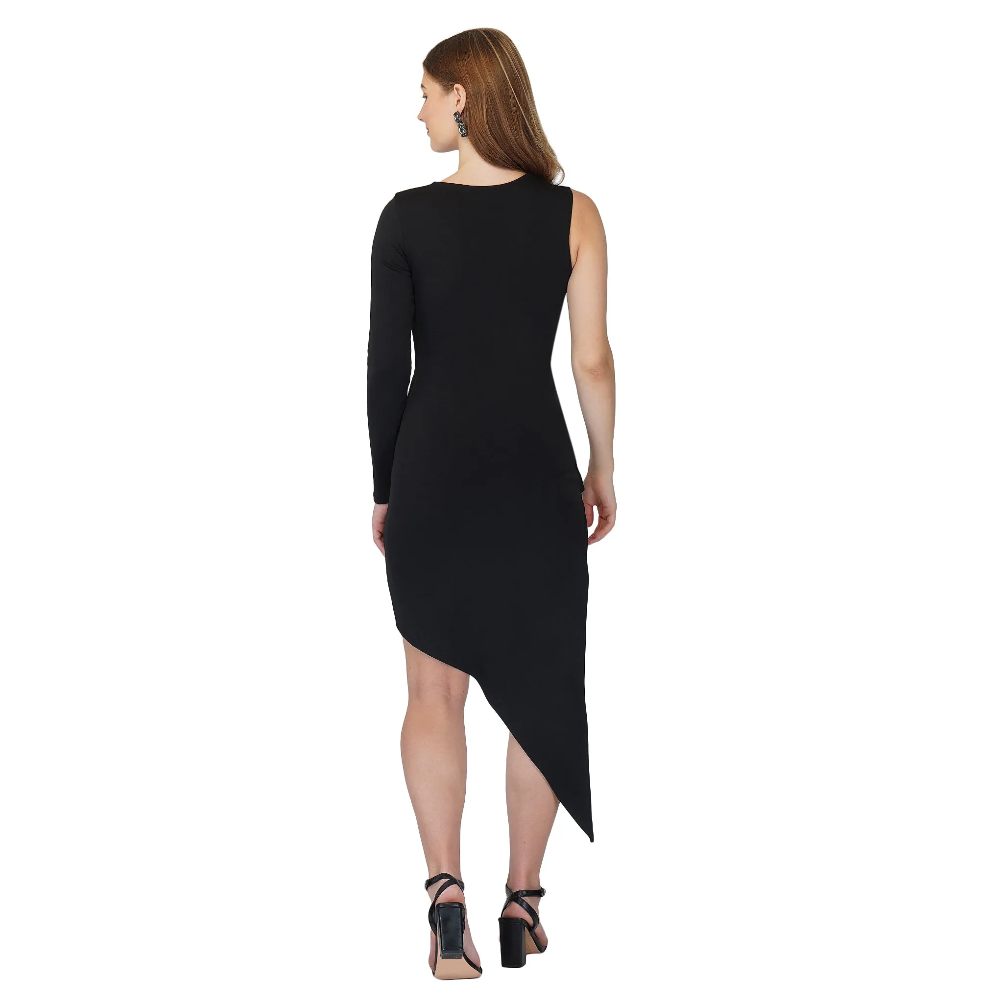 SLAY. Women's Black Asymmetric Dress